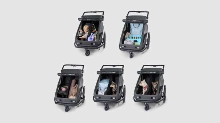 Croozer Yuuna Modularer Fahrradanhänger – Kid, Dog, Cargo Moonlight Black 2 - 3.jpg